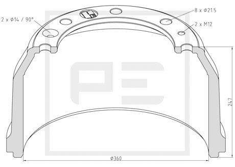 PE AUTOMOTIVE Jarrurumpu 146.089-00A